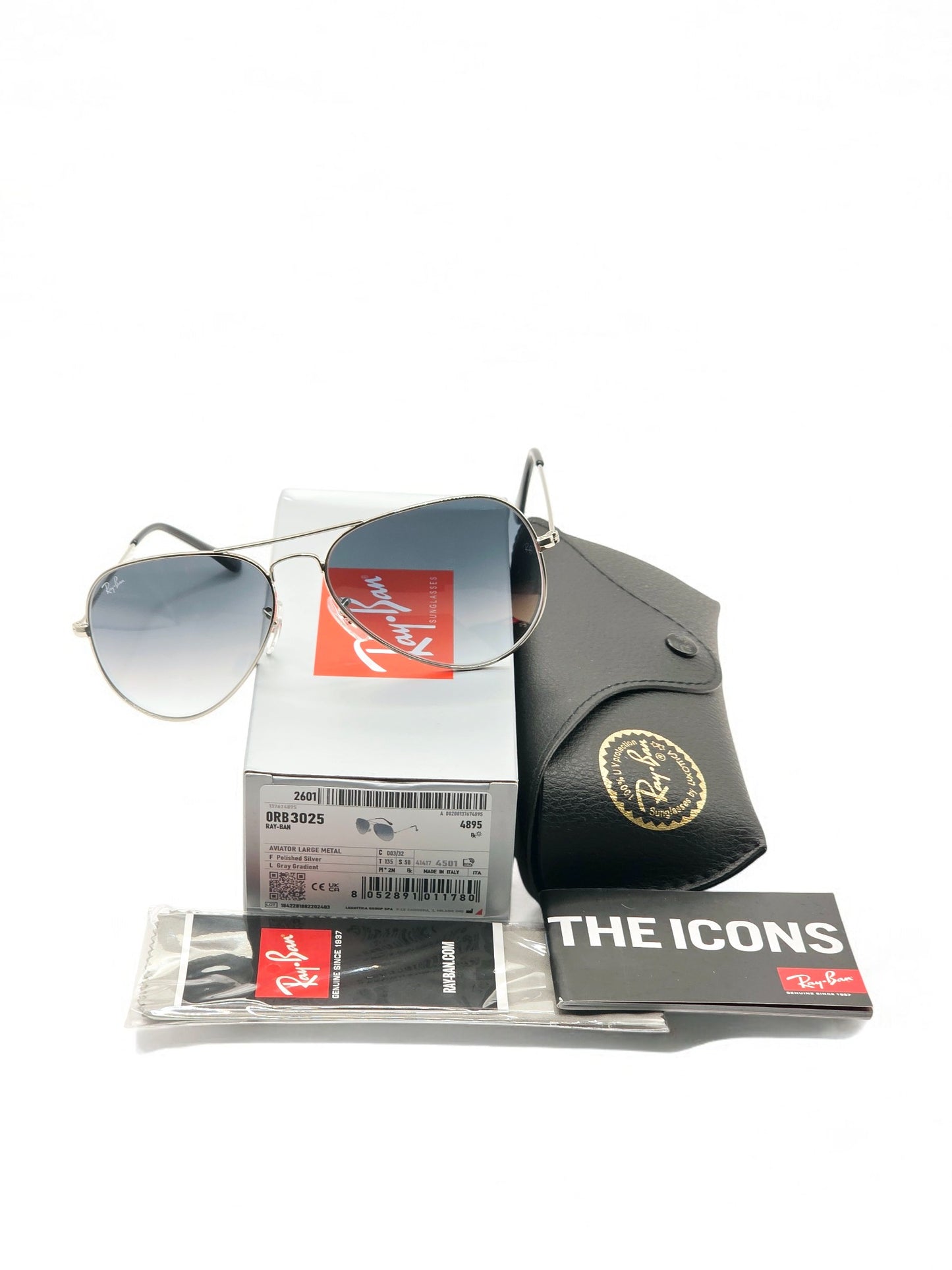 Ray-Ban Aviator Large Metal RB 3025 003/32: Eleganza in Argento e Grigio Sfumato