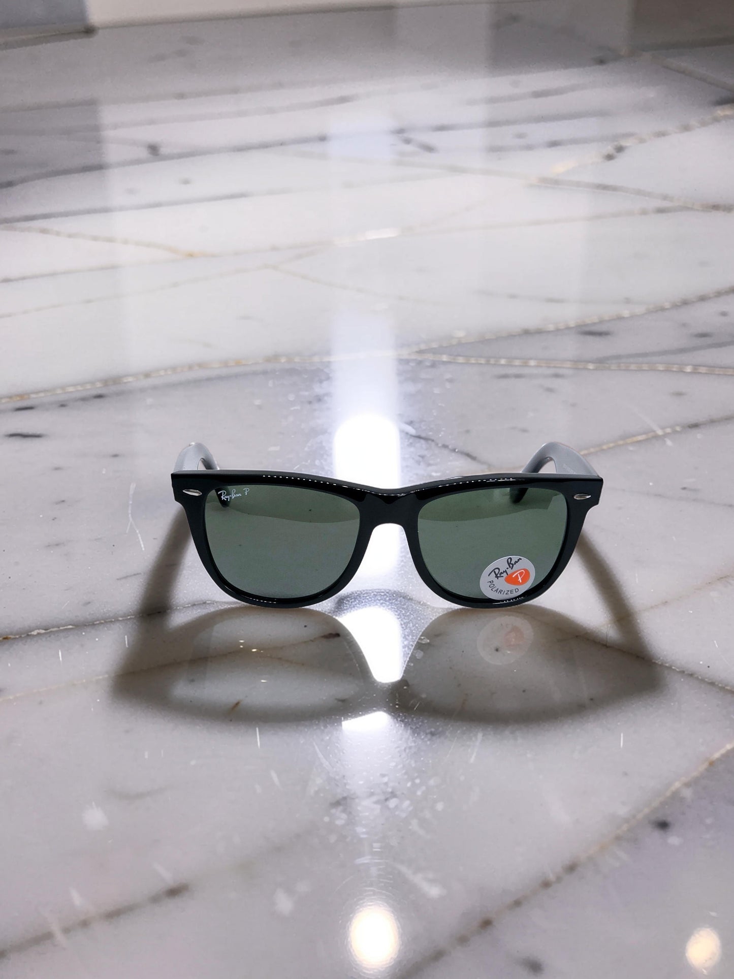 Occhiali da sole 2140 901/58 Taglia 54 Nero Lucido - Lenti Verde Polarizzate