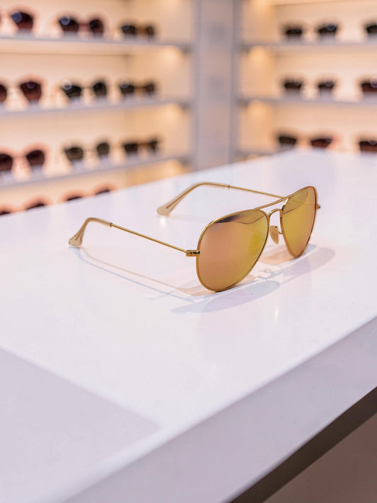 Ray-Ban Aviator RB 3025 112/Z2 Oro Opaco con Lenti Rosa Specchiate – Taglia 58