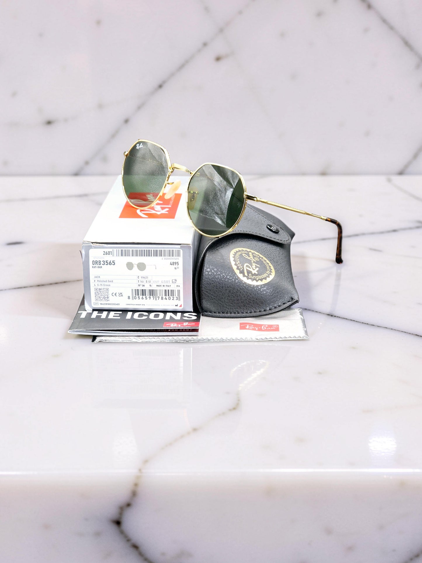 Occhiali da sole 3565 9196/31 Oro Lucido - Lenti Verde G-15 – Taglia 53