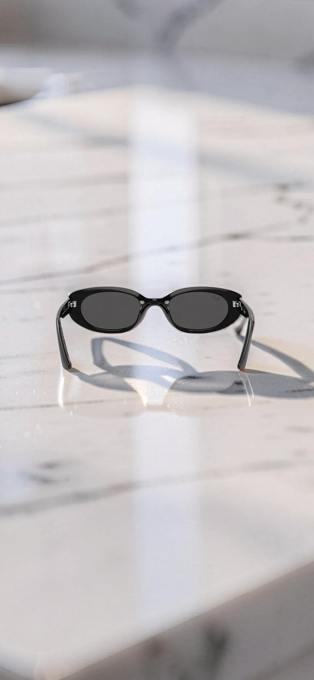 Occhiali da sole 4441D 6677/71 Nero Opaco - Lenti Verde Scuro