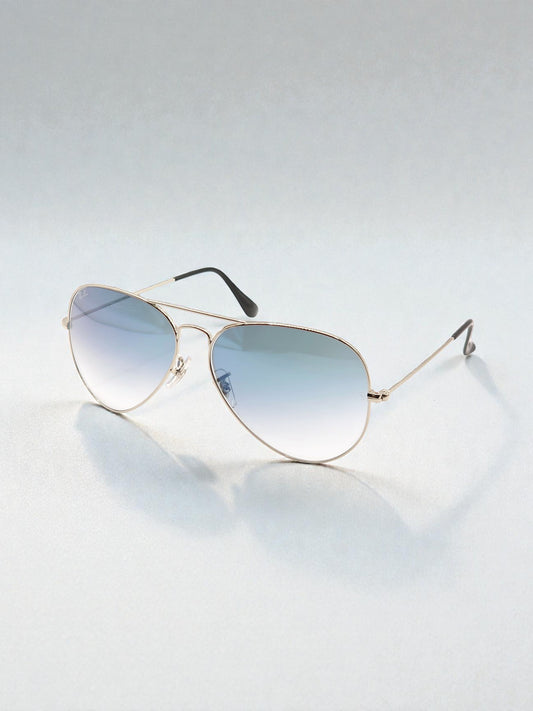 Ray-Ban Aviator RB 3025 003/3F Argento con Lenti Blu Sfumate – Taglia 58-14-135