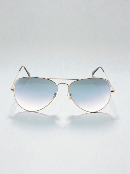 Ray-Ban Aviator RB 3025 003/3F Argento con Lenti Blu Sfumate – Taglia 58-14-135