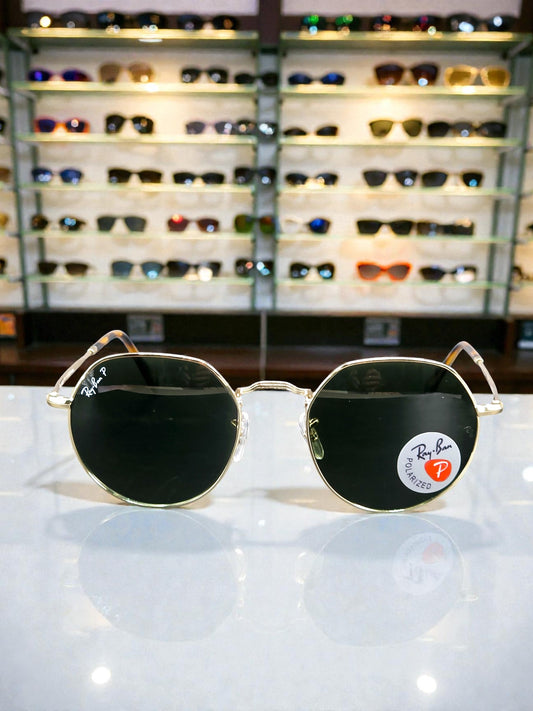 Ray-Ban Jack RB 3565 001/58 Oro con Lenti Verdi Polarizzate – Taglia 51-20-145