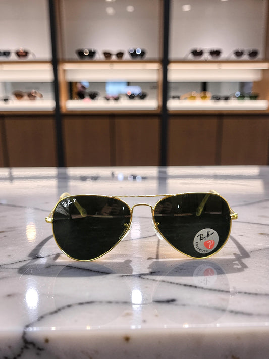 Occhiali da sole 3025 001/58 Oro Lucido con Lenti Verde G-15 Polarizzate – Taglia 58 Aviator