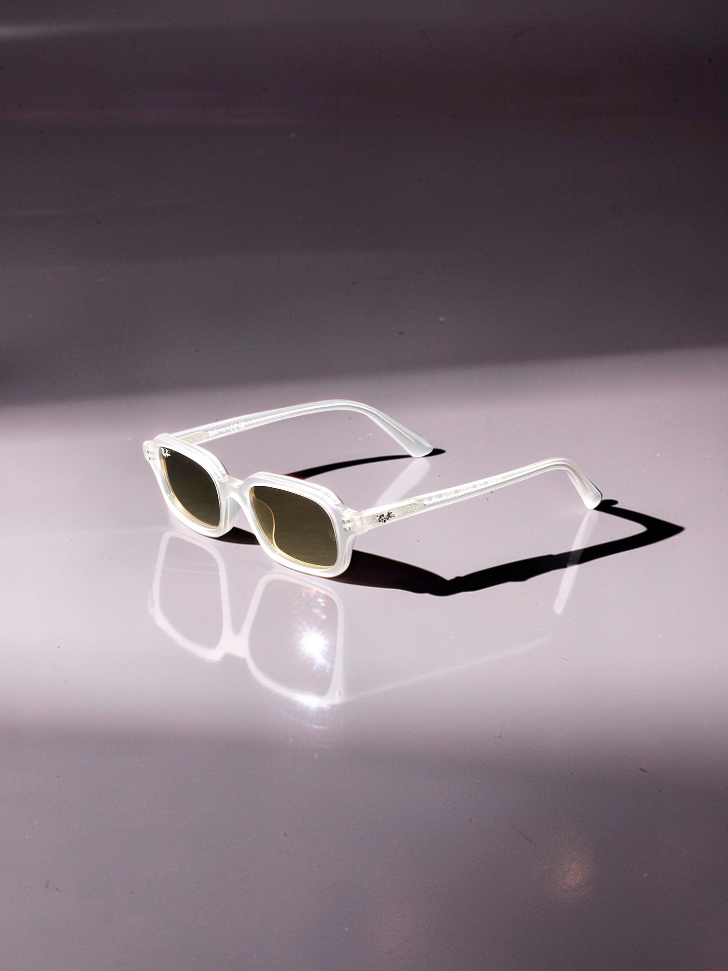 Occhiali da sole 4455 6808/51 Bianco Lucido con Lenti Marroni Sfumate – Taglia 52