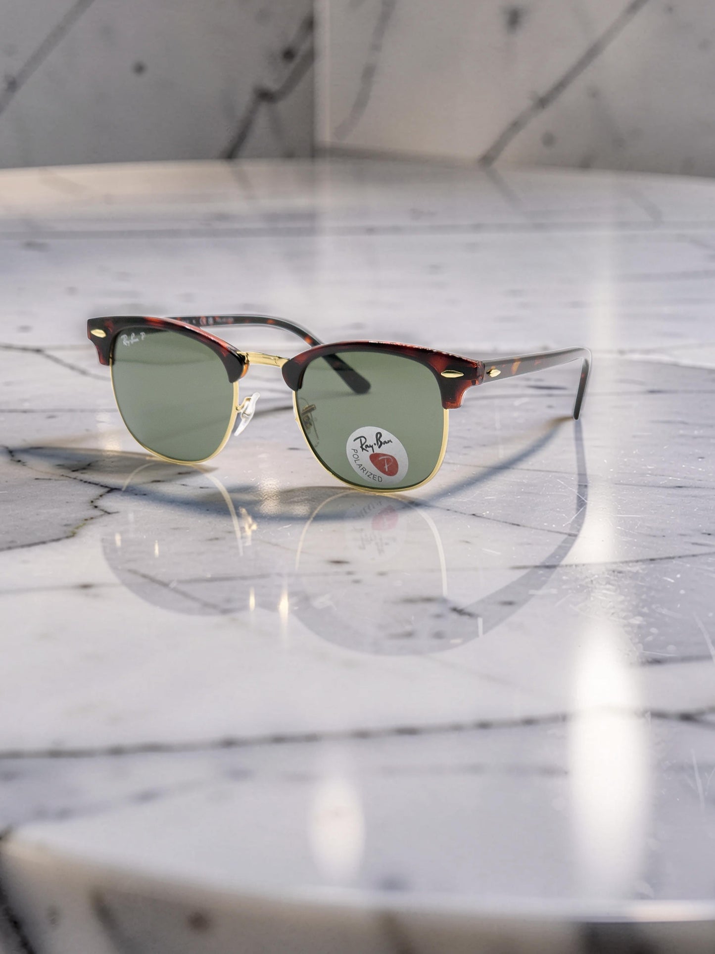 Occhiali da sole 3016 990/58 Rosso Avana e Oro - Lenti Verdi Polarizzate – Taglia 51