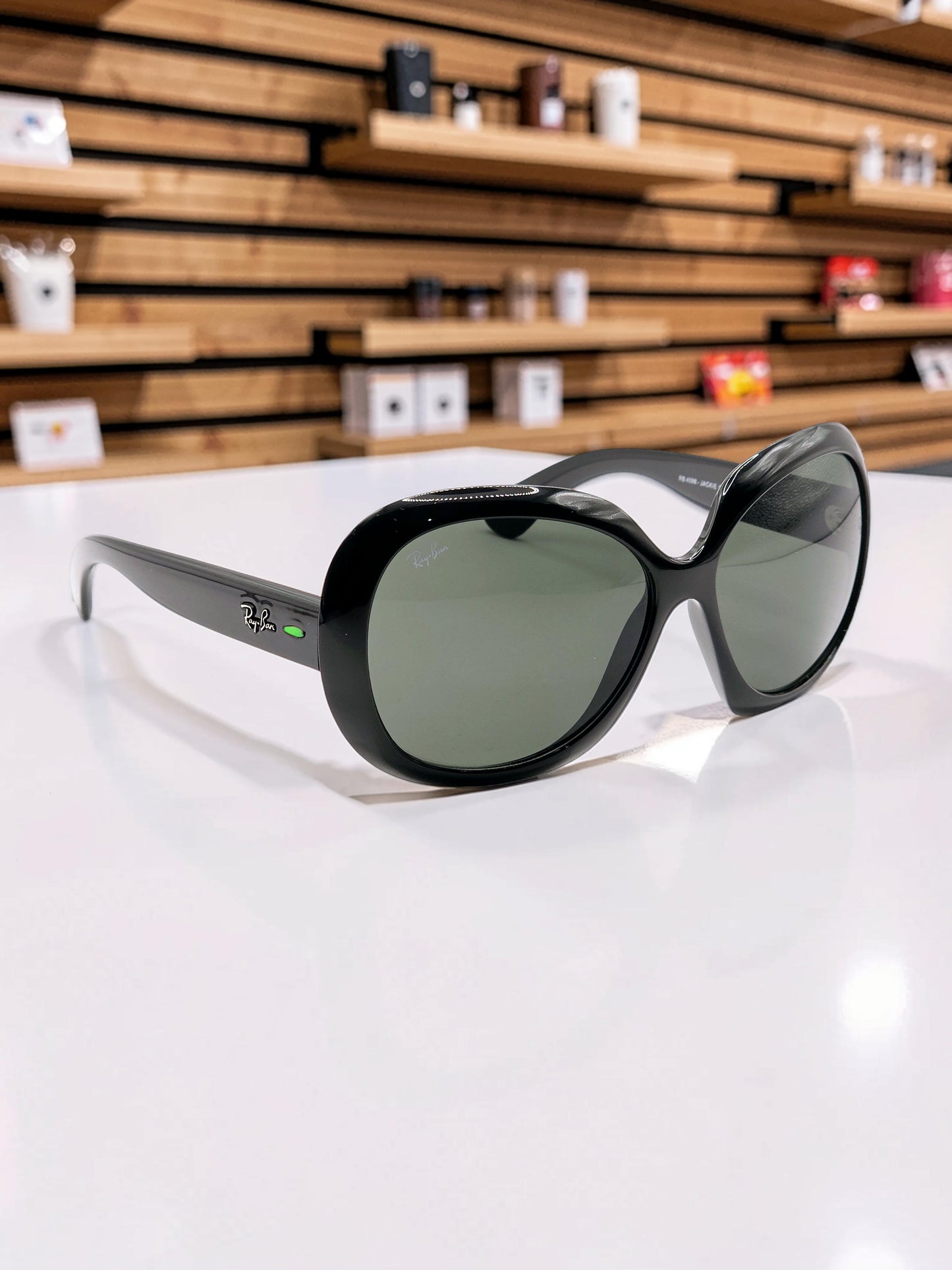 Occhiali da sole 4098 601/71Nero Lucido con Lenti Verde Classico – Taglia 60