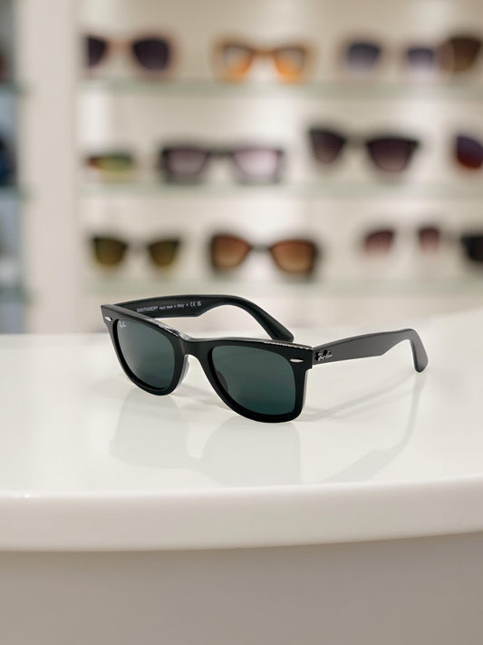 Ray-Ban Original Wayfarer RB 2140 901/A Nero Lenti G-15 Classiche – Taglia 50