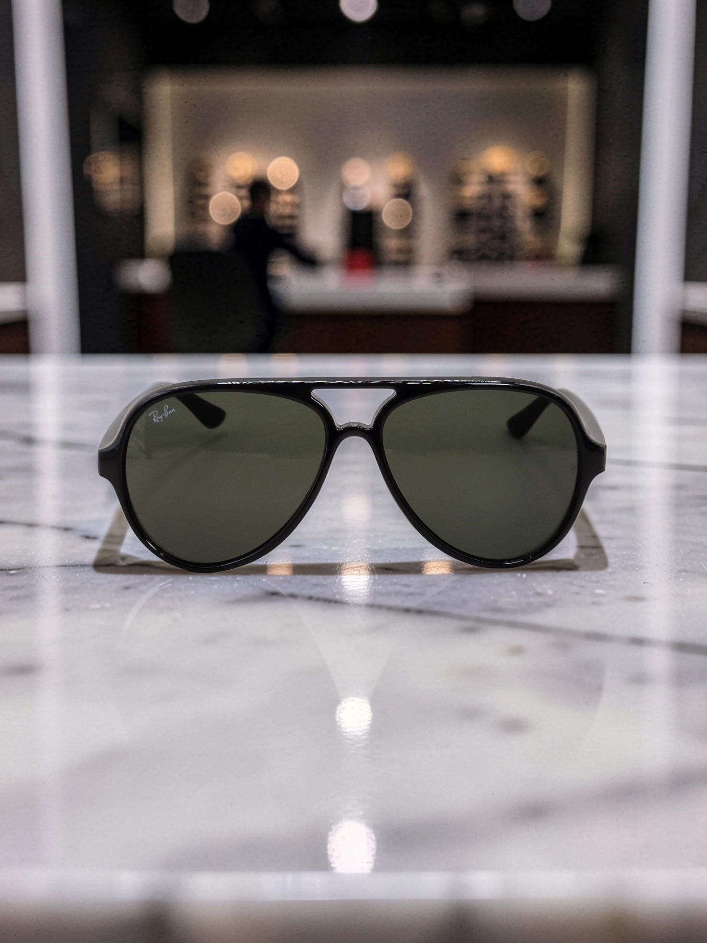 Occhiali da sole 4125 601/58 Nero Lucido con Lenti Verde G-15 Polarizzate – Taglia 59