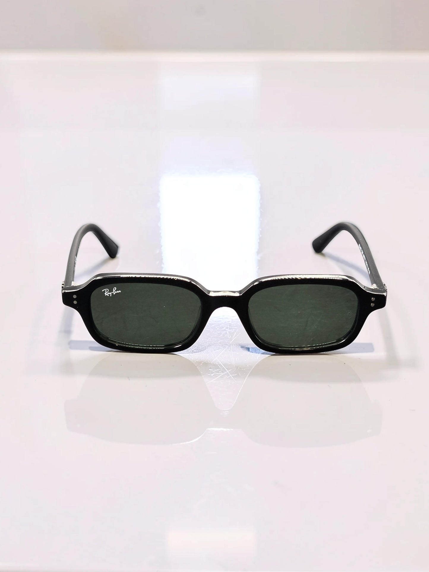4455 6677/71 Nero Lucido con Lenti Verde Scuro – Taglia 51